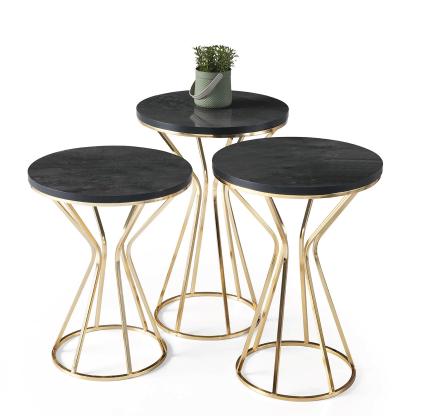 Levent Zgn.0002-493, Vazo Zigon Sehpa İrony Gold Ayak