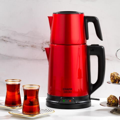 Schafer Teelike Elektrikli Çay Makinesi-Kırmızı