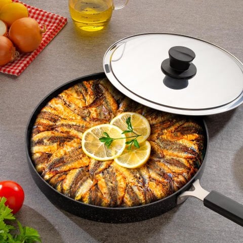 Schafer Fish Pan Kapaklı Balık Tavası 32 Cm 2 Parça