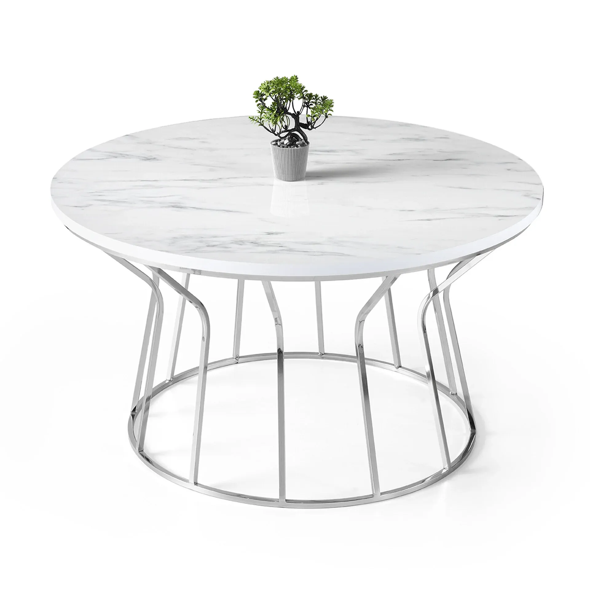 Levent Ort.0002-499, Vazo Orta Sehpa Marmo Krom Ayak