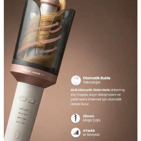 Relux RC9588 Keratincare 25mm Otomatik Saç Maşası