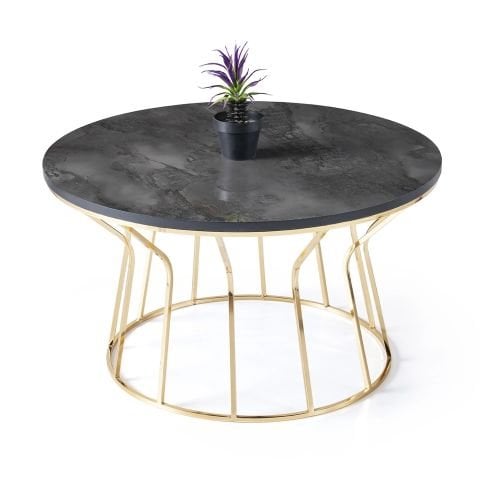 Levent Ort.0002-493, Vazo Orta Sehpa İrony Gold Ayak