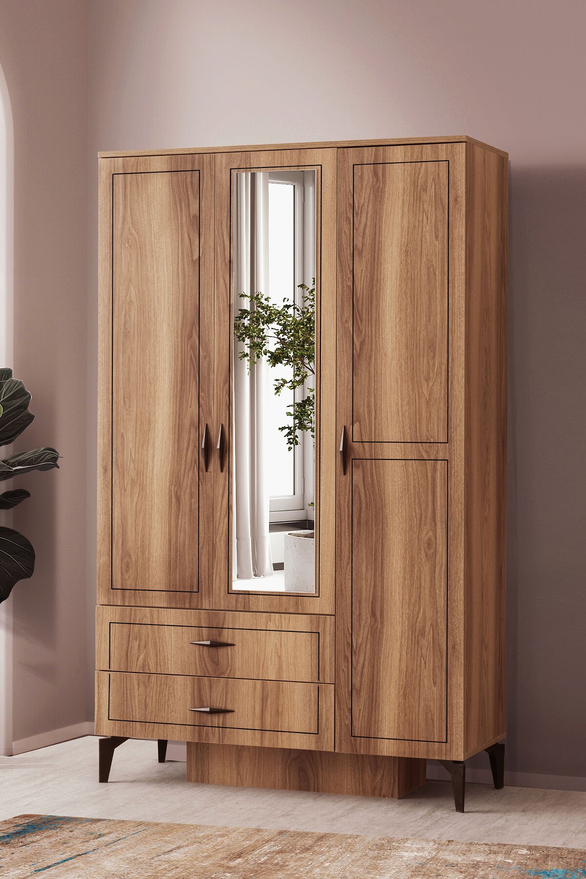 Evart E873 Hazar 3 Kapaklı Dolap