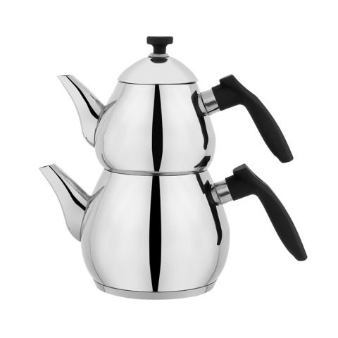 Schafer Tea Chef Küçük Boy Çelik Çaydanlık Takımı 4 Parça-Siyah