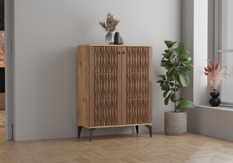 Levent Ayk.0012-246, Yıldız 2 Kapılı Ayakkabılık Atlantik Çam Ceviz