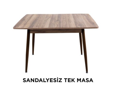 Always Star T669 Sandalyesiz Tek Masa, Kahverengi