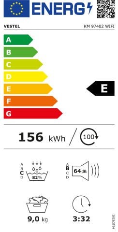 Vestel KM 97402 WIFI 9 Kg Kurutma Makinesi - 20350376