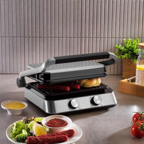 Schafer Profi Toast Tost ve Izgara Makinesi-Inox