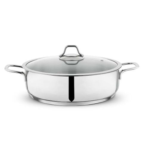 Schafer Held Çelik Basık Tencere-30 Cm-2 Parça-Inox