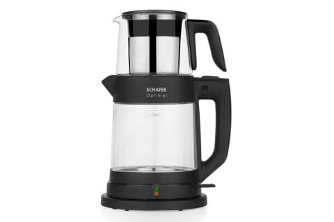 Schafer Optimal Elektrikli Cam Çay Makinesi-Siyah