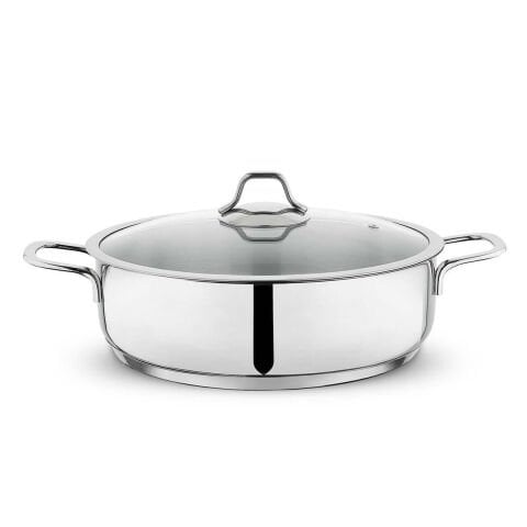 Schafer Held Çelik Basık Tencere-28 Cm-2 Parça-Inox