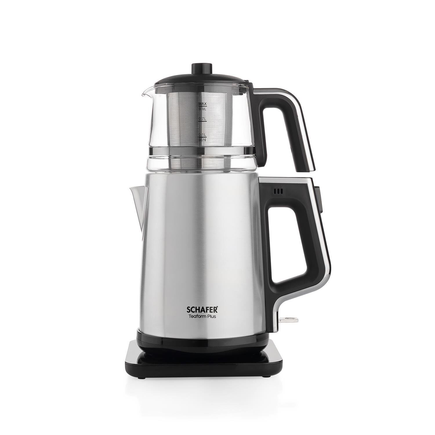 Schafer Teaform Plus Paslanmaz Çay Makinesi-Inox/Cam Demlik