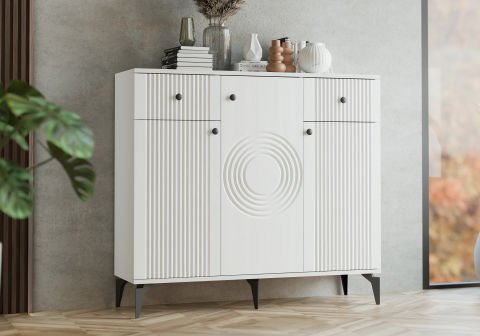 Levent Ayk.0007-203, Karya 3 Kapılı 2 Çekmeceli Ayakkabılık Beyaz