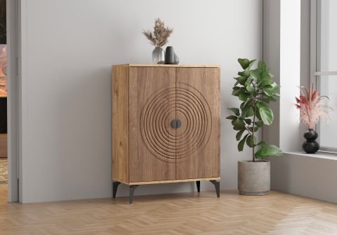 Levent Ayk.0011-246, Karya 2 Kapılı Ayakkabılık Atlantik Çam Ceviz