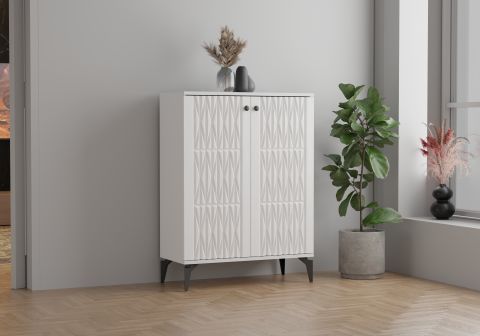 Levent Ayk.0012-203, Yıldız 2 Kapılı Ayakkabılık Beyaz