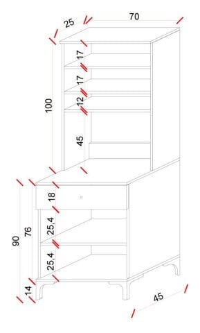 Ases ASL4420 Kahve Köşesi Dolabı
