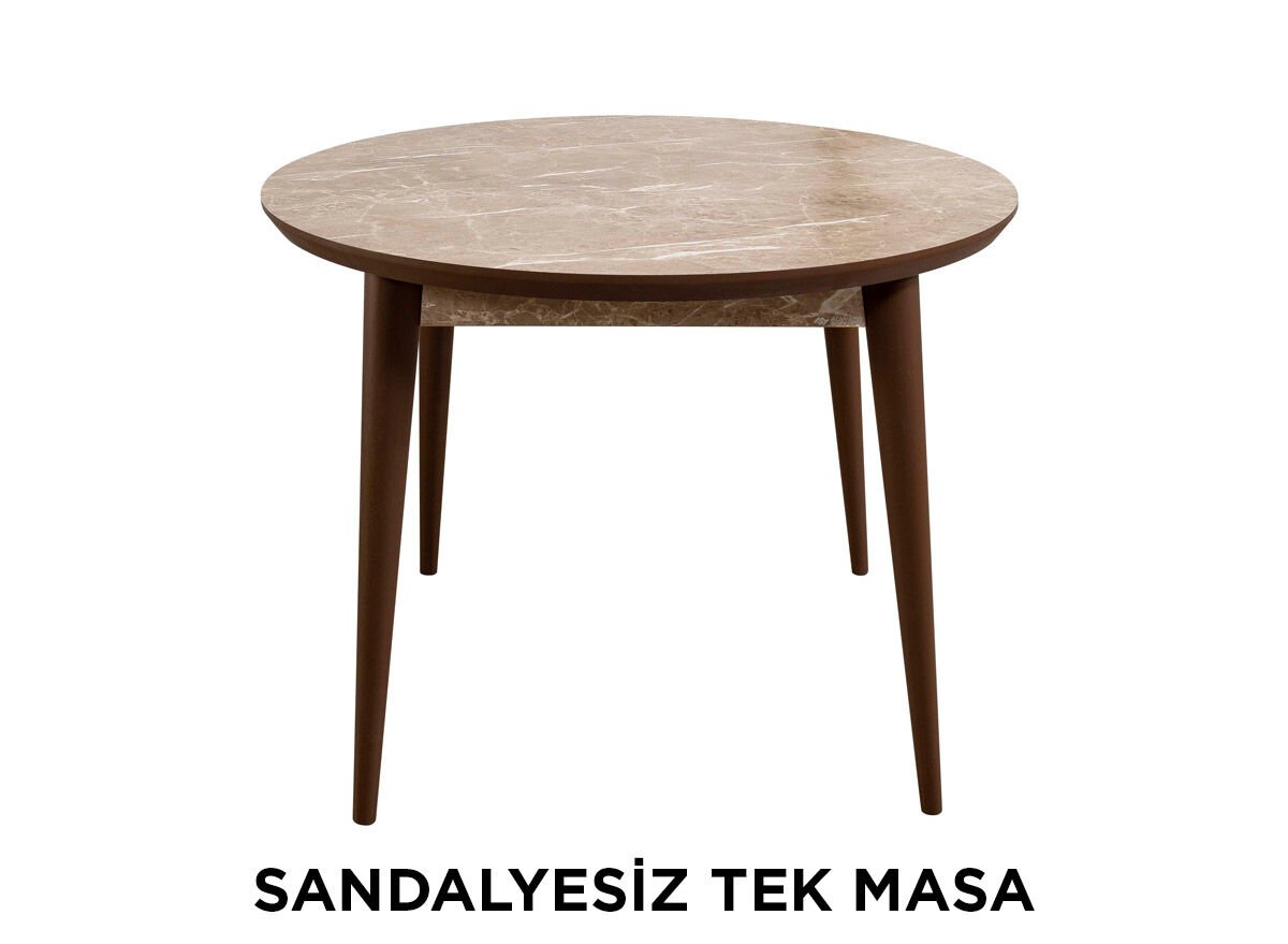 Always Star T210 Sandalyesiz Tek Masa, Belen Krem