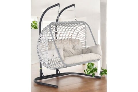 Levent Slc.0010-665, Kareli İkili Salıncak Beyaz Siyah