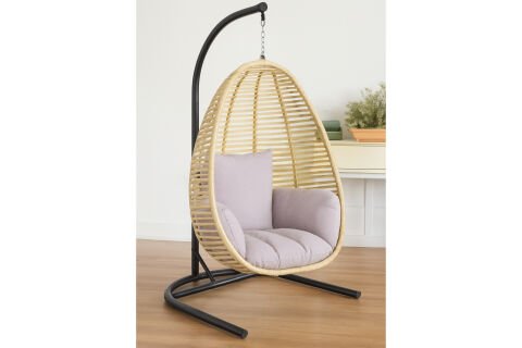 Levent Slc.0003-643, Örgülü Kafes Salıncak Krem Siyah