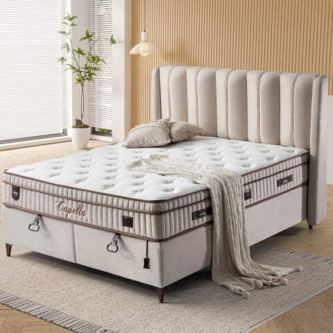 Pofuduk Capella 100x200 Yatak Baza Başlık Set
