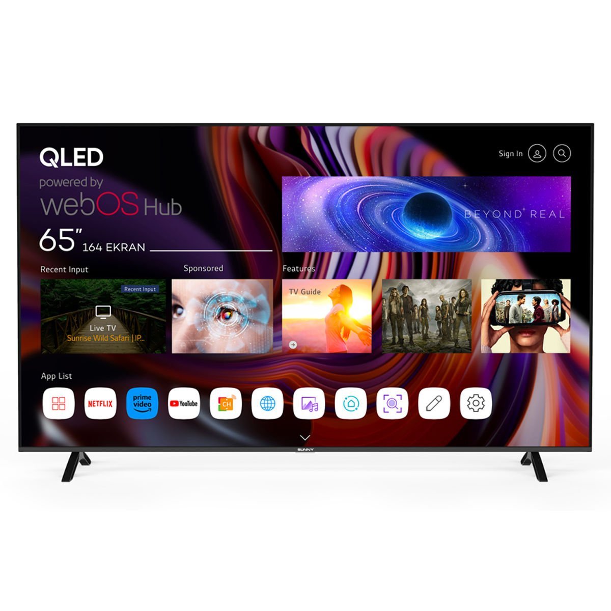 Sunny 65'' QLED UHD 4K Dual Webos Led 165 Ekran TV