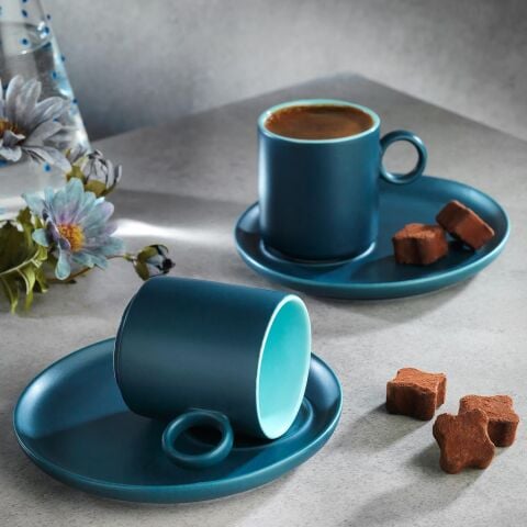 Schafer Aurora 2 Kişilik Kahve Fincan Takımı 4 Parça