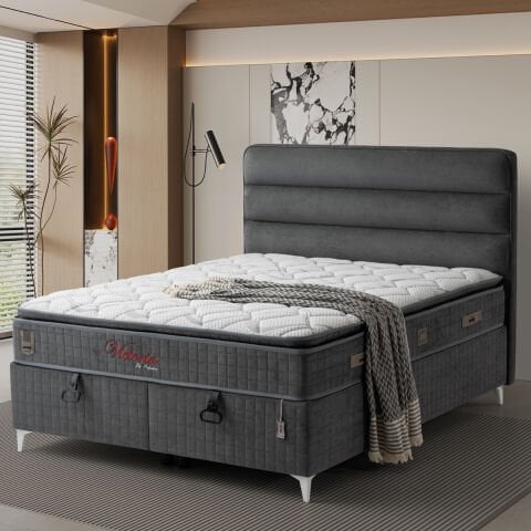 Pofuduk Victoria 100x200 Yatak Baza Başlık Set