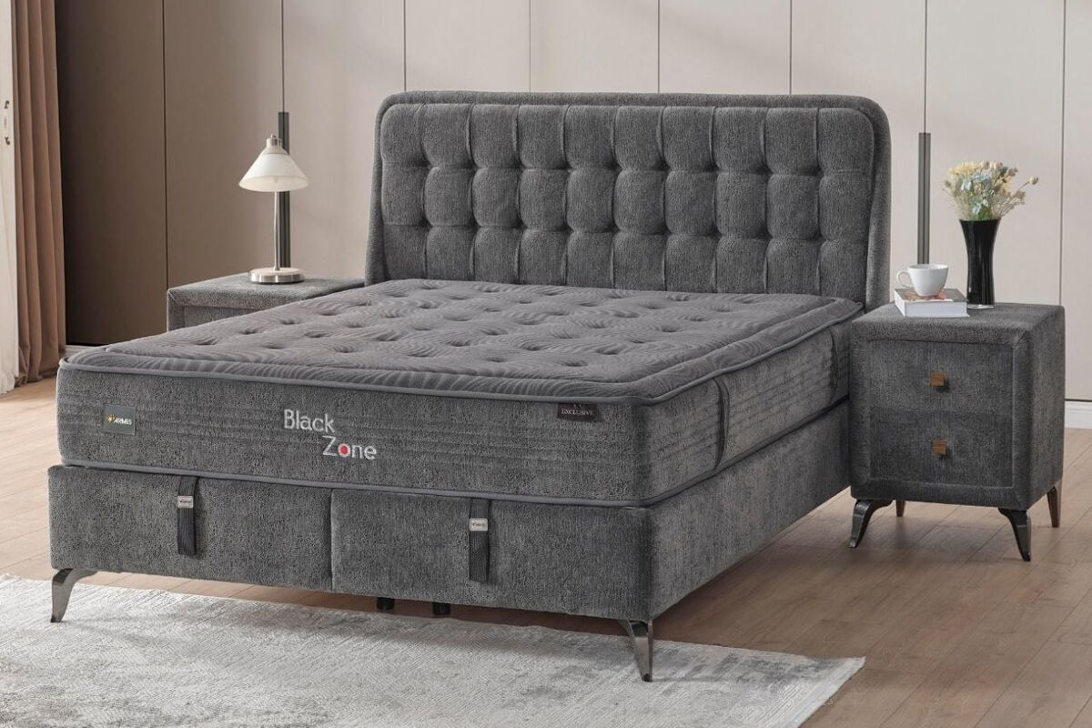 Armis Black Zone 150x200 Yatak Baza Başlık Set