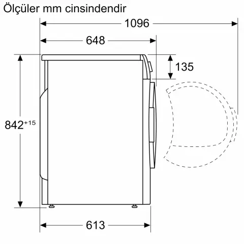 Profilo KM8612HTR 8 Kg Çamaşır Kurutma Makinesi