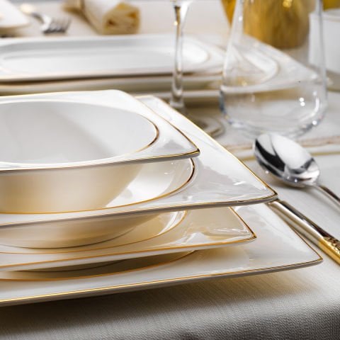Schafer Glamor Pure Yemek Takımı 60 Parça-Gold01