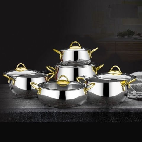 First Class FC211 Delux Collection 10 Parça Gold Güveç Tencere Seti