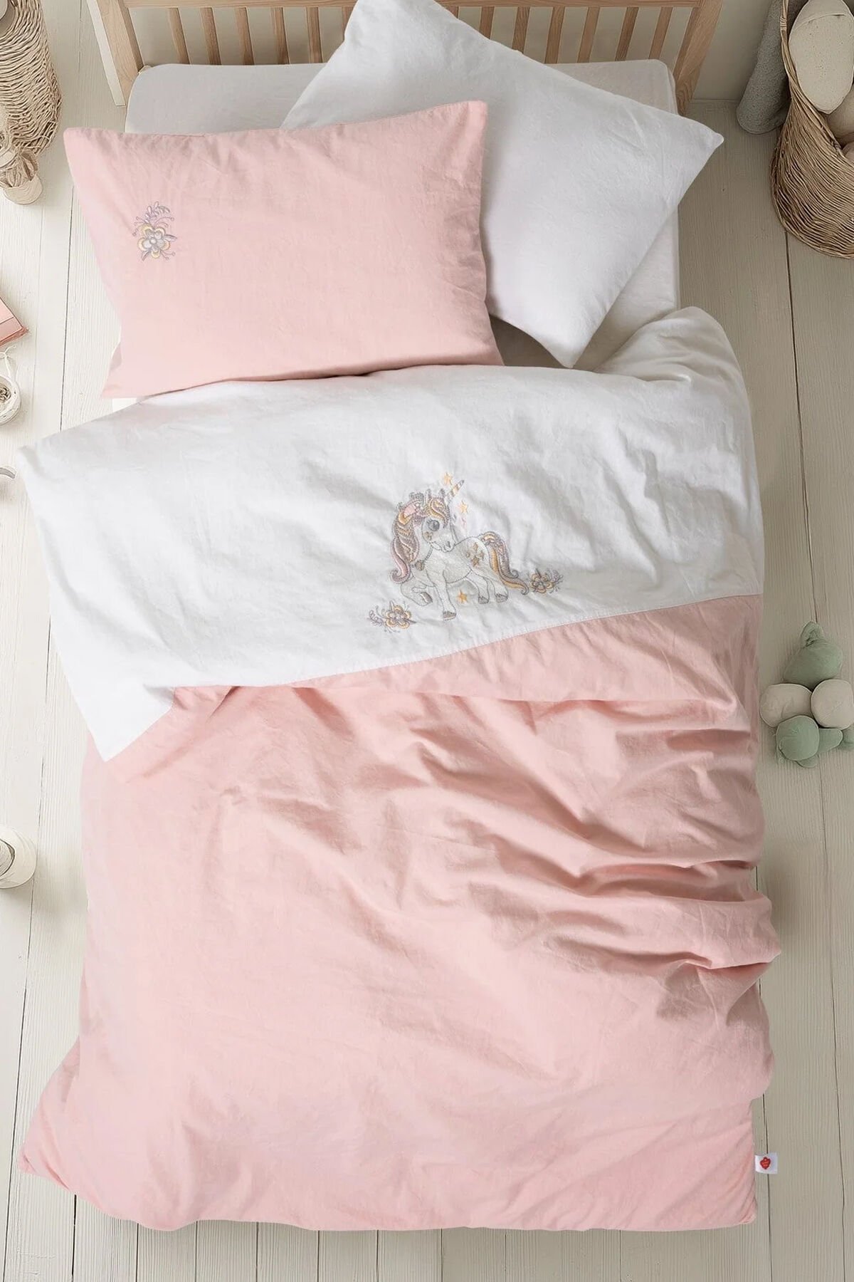 Cotton Box Cuddly Nakışlı Bebek Nevresim Takımı