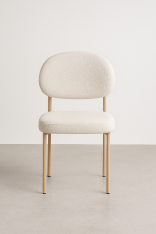 KELEBEK 80*130 METAL MASA + DAMLA SANDALYE TRAVERTEN - CAPPİCİNO