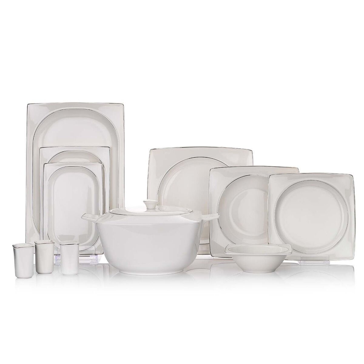 Schafer Glamor Pure Yemek Takımı 60 Parça-Platin01