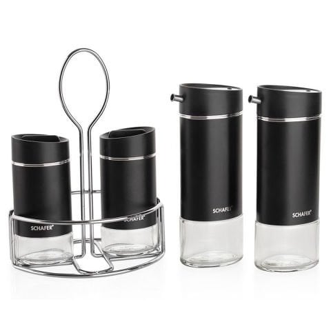 Schafer Silver Touch Yağlık+sirkelik Seti-5 Parça-siyah