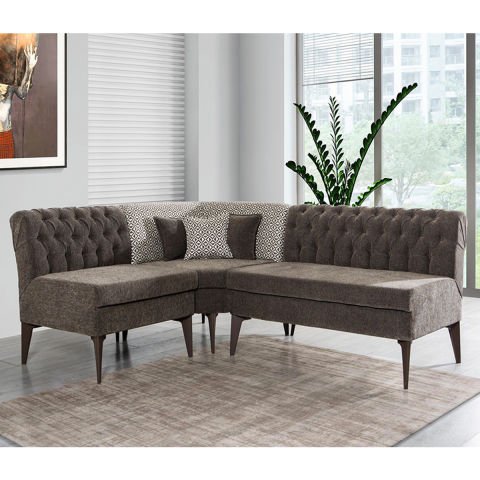 Always Star Katar Köşe & 1 Adet T670 Masa & 2 Adet C523 Sandalyeli Köşe Takımı