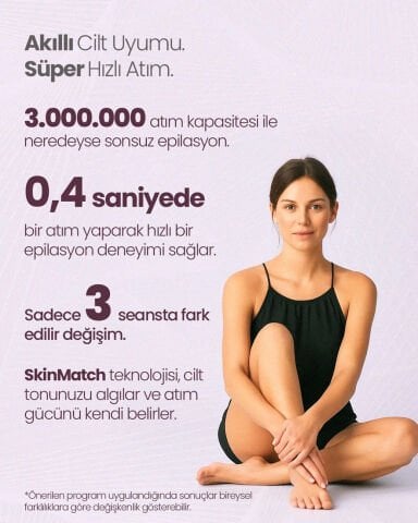 Relux IPL9950, Skinmatch Purecare 3.000.000 Atım IPL Lazer Epilasyon Cihazı