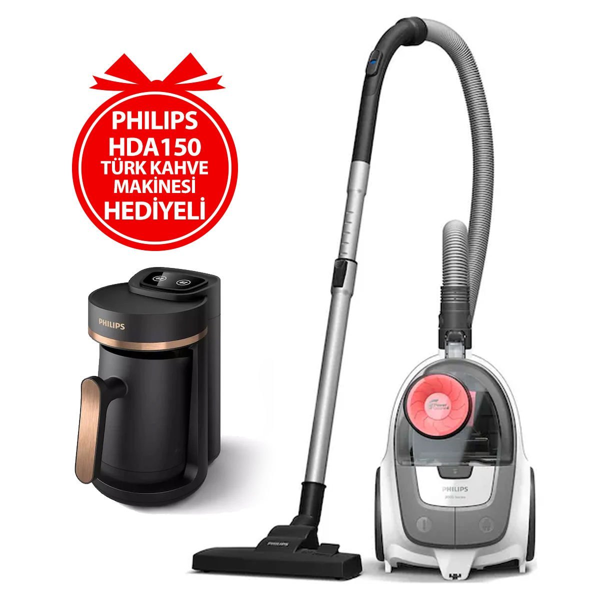 Philips BXA0056/00, XB2142/09 Toz Torbasız Süpürge (HDA150 Türk Kahve Makinesi Hediyeli)