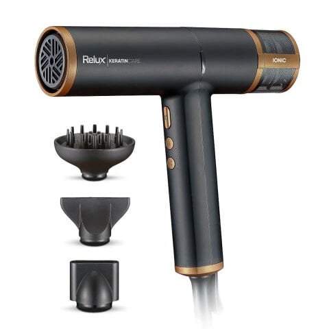 Relux RHD9190B Siyah Keratin Care Bldc Motor Saç Kurutma Makinesi 1900W