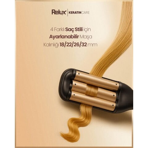 Relux RC9535 Keratincare 4 Kademeli Wag Saç Maşası