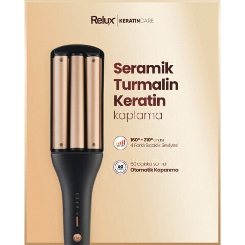 Relux RC9535 Keratincare 4 Kademeli Wag Saç Maşası