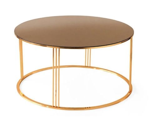 Levent ORT.0007-401, 9005 Bared Orta Sehpa Bronz Cam Gold Ayak