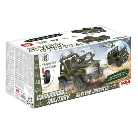 Dolu 8083 Commando 12V Uzaktan Kumandalı Akülü Araba - Yeşil