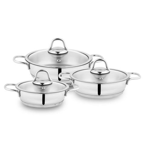 Schafer Eva Çelik Sahan Seti 6 Parça-Inox