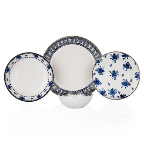 Schafer Melina Porselen Yemek Takımı 24 Parça-Lacivert---------