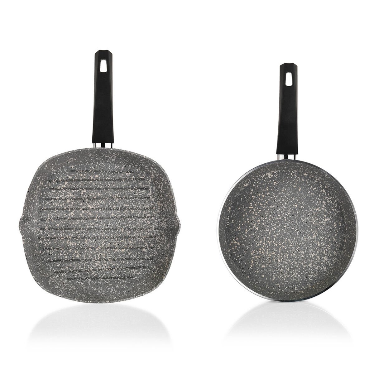 Schafer Eternal 2 li Set Grill Tava 28Cm+Tava 26Cm-Gri