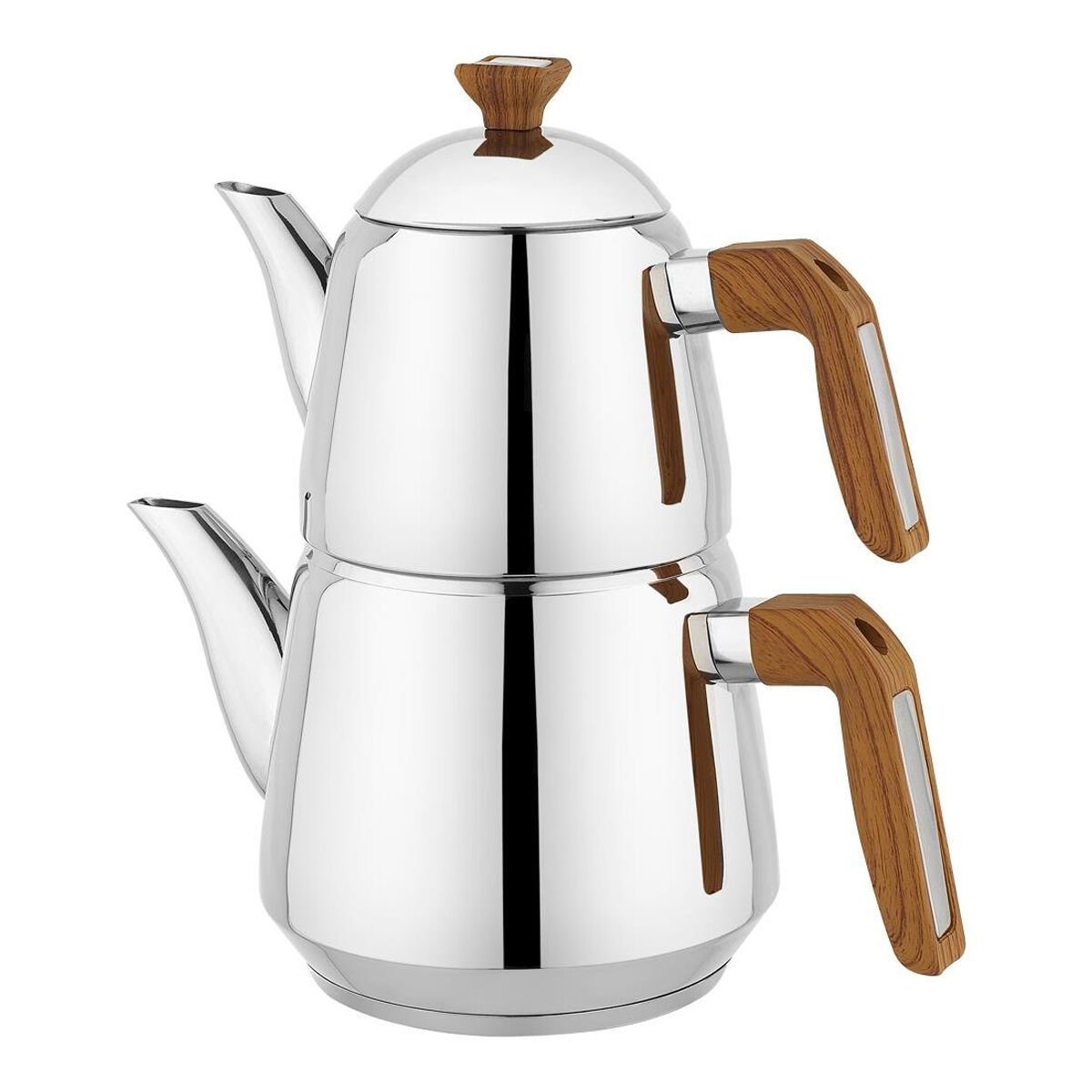 Schafer Teehaus Çelik Çaydanlık Takımı 4 Parça-Kahverengi