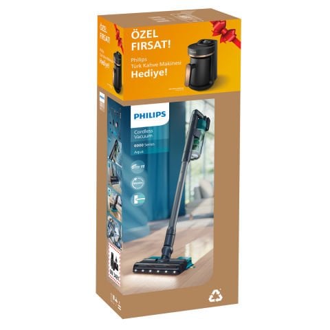 Philips BXA0055/00, XC6557/01 Dikey Şarjlı Süpürge (HDA150 Türk Kahve Makinesi Hediyeli)