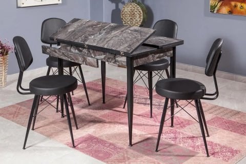 Levent MTK1081 - 4006 Kartal Masa Takımı - 4 Adet 4007-1 Sandalye