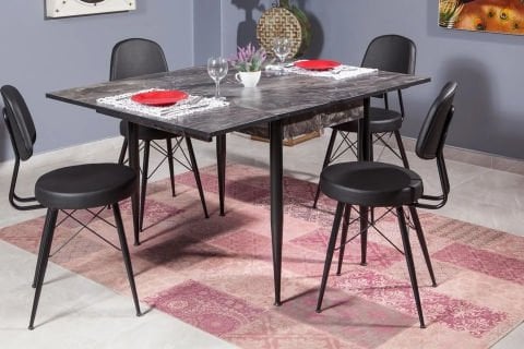 Levent MTK1081 - 4006 Kartal Masa Takımı - 4 Adet 4007-1 Sandalye